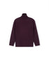 Lilou Burgundy Fitted Flat Knit Turtleneck