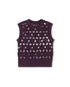 Mallory and Merlot Burgundy Flower Crochet Knit Vest