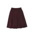 Mallory and Merlot Burgundy Pleated Wool Knee Skirt