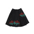 Tustello Black Luray Embroidered Floral Skirt