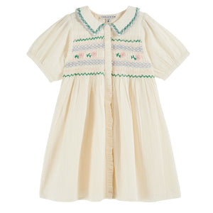 Emile et Ida Ecru Brodee Smocks Main Dress