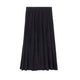 Papillon Black Filly Leather Suede Pleat Maxi Skirt