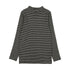 Kin and Kin K56 Light Grey / Black Stripe Girls Mockneck