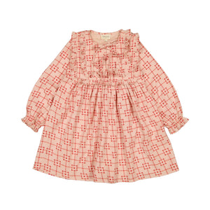 Louis Louise Pink Twill Square Heart Constanza Dress