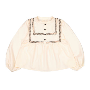 Louis Louise Cream Twill Dana Blouse