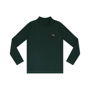 Parni K470 Green Solid Mockneck w/ Heart Logo