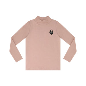 Parni K470 Pink Solid Mockneck w/ Heart Logo