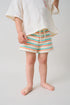 My Little Cozmo Green Peach Toweling Stripe Shorts