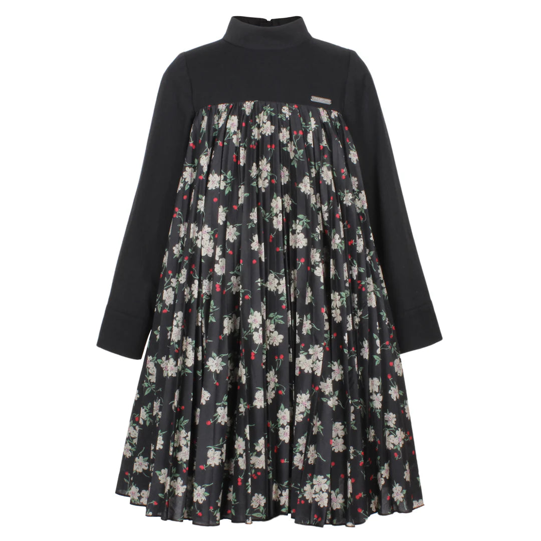 Jessie and James Cherry Blossom Pleated Dress – Buttons and Bows