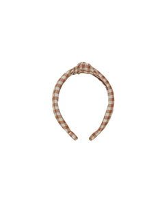 Rylee + Cru Camel Gingham Knotted Headband