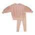 Lil Legs Dusty Pink Rhinestone Velour Set