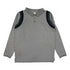 Lil Legs Grey Striped Accent Polo