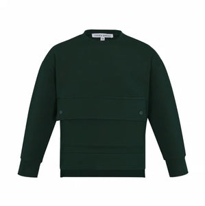 Parni K464 Green Boys Center Pocket Sweatshirt