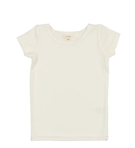 Lil Legs Cream Bamboo Short Sleeve Tee