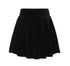 Parni K542 Black Velour Pleated Skirt
