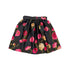 Christina Rohde Black Floral Rose Skirt w/ Belt 2233 132