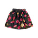 Christina Rohde Black Floral Rose Skirt w/ Belt 2233 132