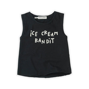 Sproet & Sprout Black Ice Cream Bandit Tank Top