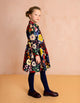 Oilily Navy Multi Delphia Long Sleeve Floral Dress