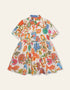 Oilily Turtledove Collar Large Floral Delphine Dress