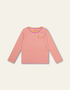 Oilily Fuschia Small Cherry Tring LS Striped Tee