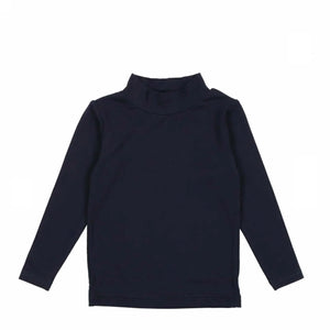 Lil Legs Navy Bamboo Mockneck