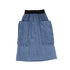 Bamboo Denim Zipper Band Maxi Skirt