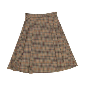 Olivia Rohde Brown Plaid Pleated Skirt