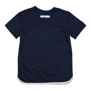 Coco Blanc Navy Tennis 3/4 Sleeve Tee