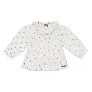 *Preorder* Bonton Ecru Solane Blouse & Rose Vespa Lala Bloomer Set