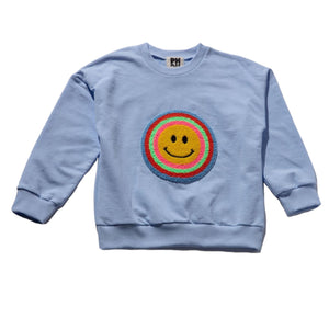 PH Play Petite Hailey Sky Blue Multi Smile Sweatshirt