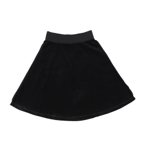 Parni K265 Black Velour Aline Short Skirt