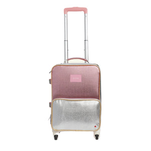 State Pink Silver Mini Logan Suitcase
