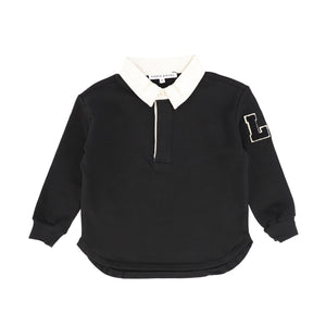 Parni K295 Black Boys Polo Style Sweatshirt