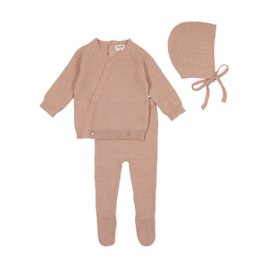 Bee and Dee Darling Pink Pointelle Knit Two Piece Set