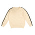 Noma Ivory Sleeve Stripe Textured Knit Sweater