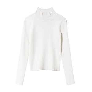 Twinset Off White Rib Long Sleeve Top