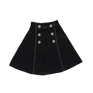 Parni Black K264 Logo Button Skirt
