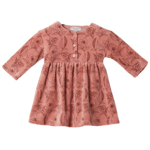 Yell-oh Rose Dawn  Baby Velour Dress w/ Flowers