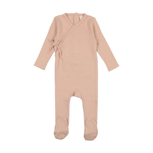 Lilette Shell Pink Pinpoint Wrapover Footie
