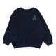 Lil Legs Navy Plaid Detail Boys Sweatshirt