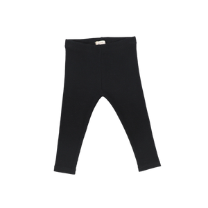 Lil Legs Black Ribbed Long Legging