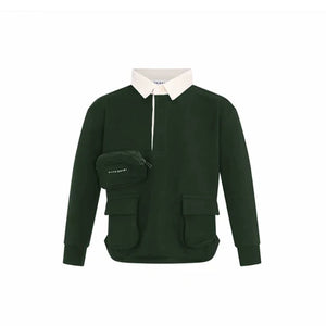 Parni K475 Boys Green Cargo Shirt