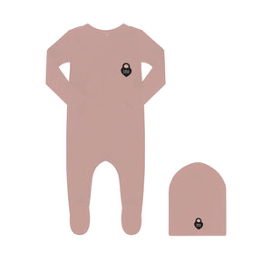 Parni K479 Pink Baby Heart Logo Footie