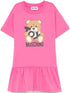 Moschino Azal Pink Toy Bear Logo SS Dress