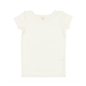 Lil Legs Winter White Bamboo Short Sleeve Tee