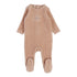 Lil Legs Dusty Pink Velour Classic Footie