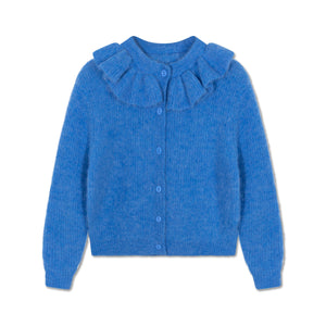 Repose Blue Ruffle Sweater
