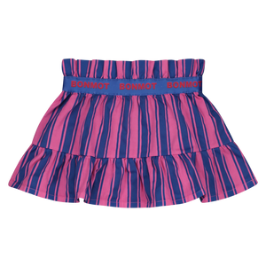 Bonmot Rasberry Vertical Stripes Mini Skirt
