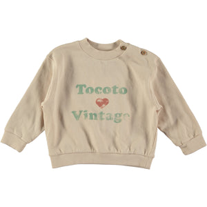 Tocoto Vintage Beige Fleece Tocoto Love Vintage Sweatshirt